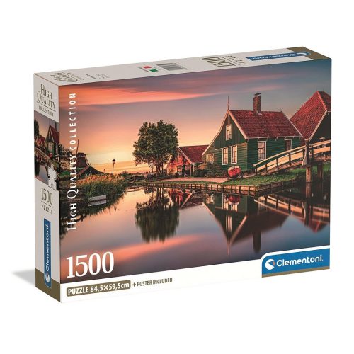 Hollandia Zaanse Schans 1500 db-os Compact puzzle Clementoni