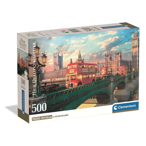 London Westminster Bridge 500 db-os Compact puzzle Clementoni