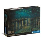 Művészet Starry Night Over the Rhône 1000 db-os Compact puzzle Clementoni