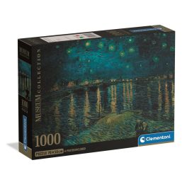   Művészet Starry Night Over the Rhône 1000 db-os Compact puzzle Clementoni