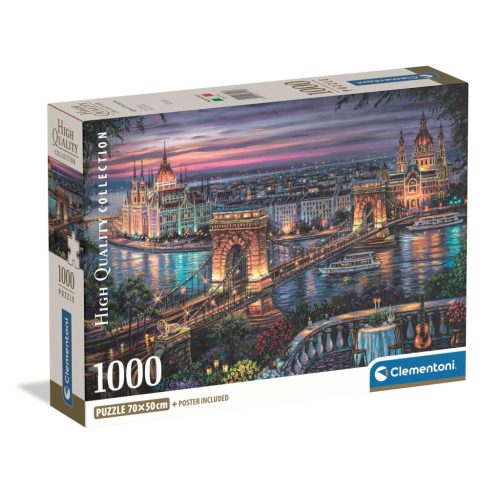 Budapest Lights of the Danube 1000 db-os Compact puzzle Clementoni