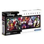 Disney Gonoszok Stained Glass 1000 db-os panoráma puzzle Clementoni