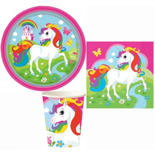 Unikornis party szett 36 db-os