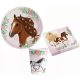 Beautiful Horses, Lovas party szett 36 db-os 23 cm-es tányérral