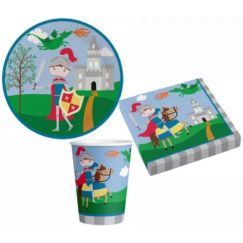  Knight, Lovag party szett 36 db-os 23 cm-es tányérral