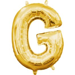 Arany Gold mini G betű fólia lufi 33 cm