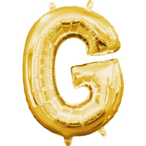 Arany Gold mini G betű fólia lufi 33 cm