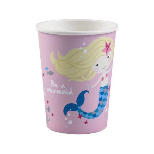 Sellő Shellebrate Pink papír pohár 8 db-os 250 ml