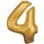 Arany Gold óriás szám fólia lufi 4-es, 86x66 cm