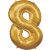 Arany Gold óriás szám fólia lufi 8-as, 83x55 cm