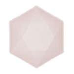 Rózsaszín Vert Decor hatszögletű mélytányér 6 db-os 15,8 cm