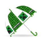 Minecraft Creeper gyerek átlátszó félautomata esernyő Ø70 cm