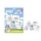 Bluey Happy Life színező szett matricával