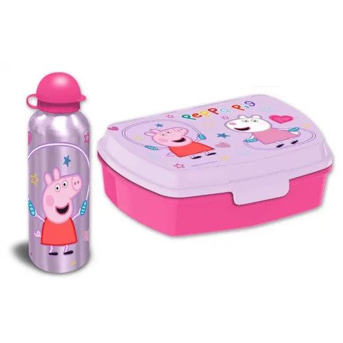 Peppa malac szendvicsdoboz + alumínium kulacs szett 