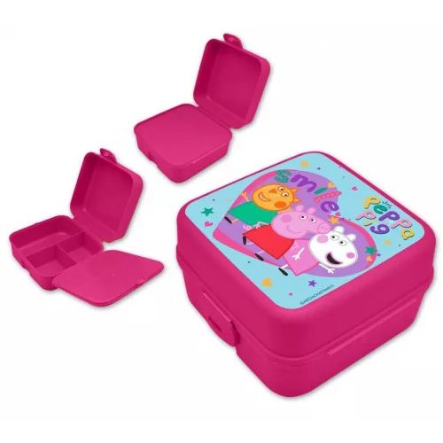  Peppa malac Smile több rekeszes uzsonnás doboz, szendvicsdoboz 