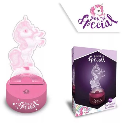 Unikornis 2D LED Lámpa 