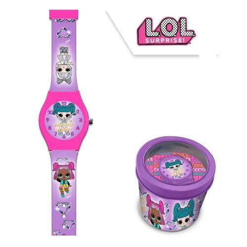 LOL Surprise analóg karóra fém dobozban 