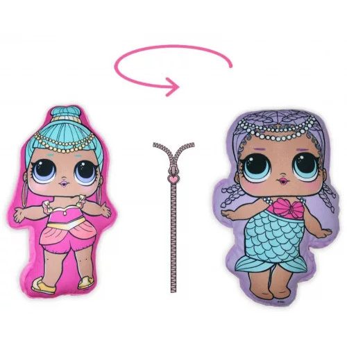 LOL Surprise 2 az 1-ben kifordítható párna, díszpárna 20*29 cm