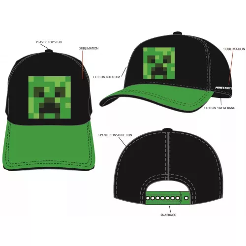 Minecraft gyerek baseball sapka 54-56 cm