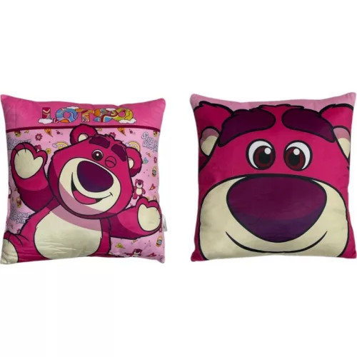 Disney Játékháború Lotso párna, díszpárna 38x38 cm 