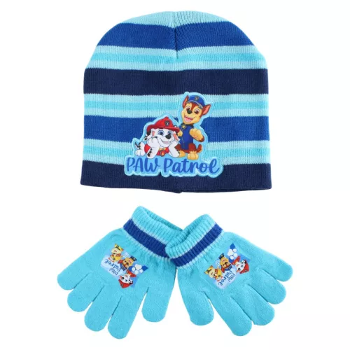 Mancs Őrjárat Team Winter gyerek sapka + kesztyű szett