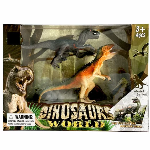 Dinoszaurusz Raptorial műanyag figura 2db-os szett dobozban