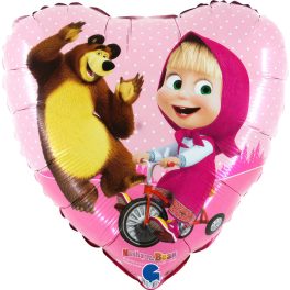 Mása és a medve Biking fólia lufi 46 cm