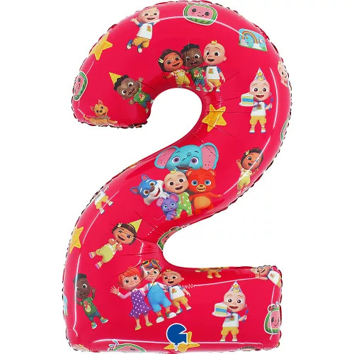CoComelon Red 2-es szám fólia lufi 66 cm