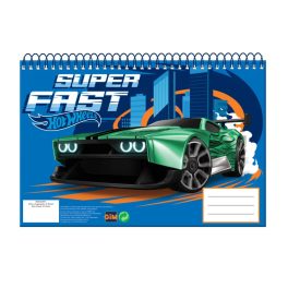 Hot Wheels Race A/4 spirál vázlatfüzet, 30 lapos 