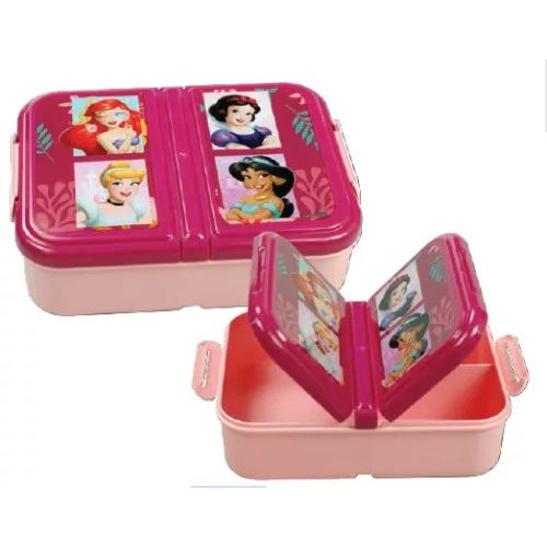 Disney Hercegnők több rekeszes uzsonnás doboz, szendvicsdoboz