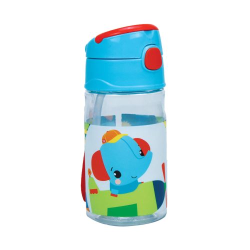 Fisher-Price Animals Fly műanyag szívószálas kulacs akasztóval 350 ml