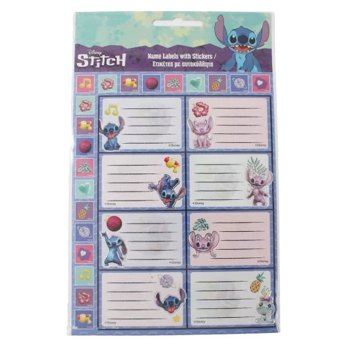 Disney Lilo és Stitch, A csillagkutya Aliens füzetcímke matricával 16 db-os