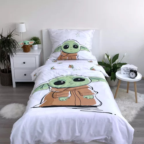 Star Wars Baby Yoda ágyneműhuzat 140x200 cm, 70x90 cm 
