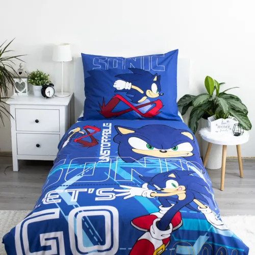 Sonic, a sündisznó Let's go ágyneműhuzat 140×200cm, 70×90 cm