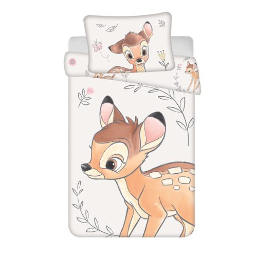 Disney Bambi Beige gyerek, ovis ágyneműhuzat 100×135cm, 40×60 cm