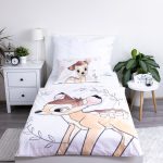 Disney Bambi Beige gyerek, ovis ágyneműhuzat 100×135cm, 40×60 cm