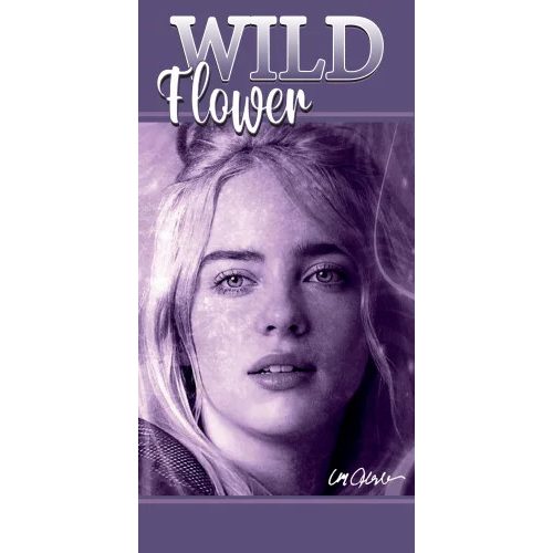Billie Eilish Wild Flower fürdőlepedő, strand törölköző 70x140cm 