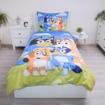 Bluey Happy Family ágyneműhuzat 140×200cm, 70x90 cm