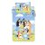 Bluey Happy Family gyerek, ovis ágyneműhuzat 100×135cm, 40×60 cm