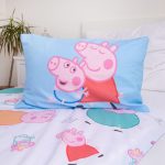 Peppa malac Big Pig Family gyerek, ovis ágyneműhuzat 100×135cm, 40×60 cm