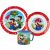 Super Mario Mushroom Kingdom étkészlet, micro műanyag szett bögrével 265 ml