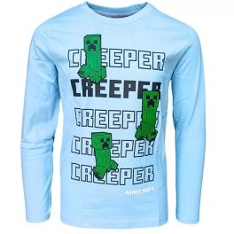 Minecraft Creeper gyerek hosszú ujjú póló, felső 10 év