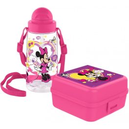 Disney Minnie Szendvicsdoboz + Műanyag kulacs szett