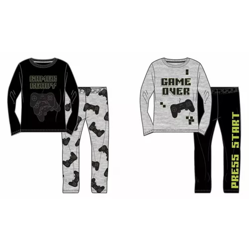 Gamer gyerek hosszú pizsama 6-12 év