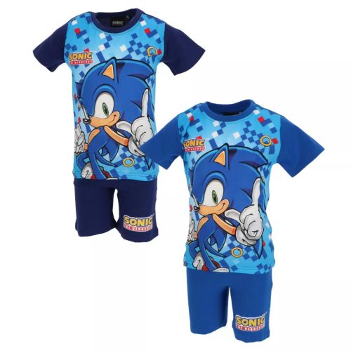 Sonic a sündisznó Blue Blur gyerek rövid pizsama 3-8 év