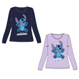   Disney Lilo és Stitch, A csillagkutya Awkward gyerek hosszú póló, felső 6-12 év