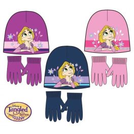   Disney Hercegnők, Aranyhaj gyerek sapka + kesztyű szett 52-54 cm