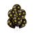 Csillagos Black Star léggömb, lufi szett 6 db-os 30 cm (12 inch)