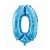 Kék Blue with Stars 0-ás szám fólia lufi 61 cm