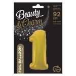 Arany 1-es Gold Mat szám fólia lufi 92 cm